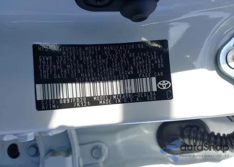 2024 Toyota Corolla Le z USA, uszkodzony, nr VIN 5YFB4MDE8RP202761